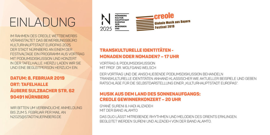 Einladung Creole Festival Nürnberg